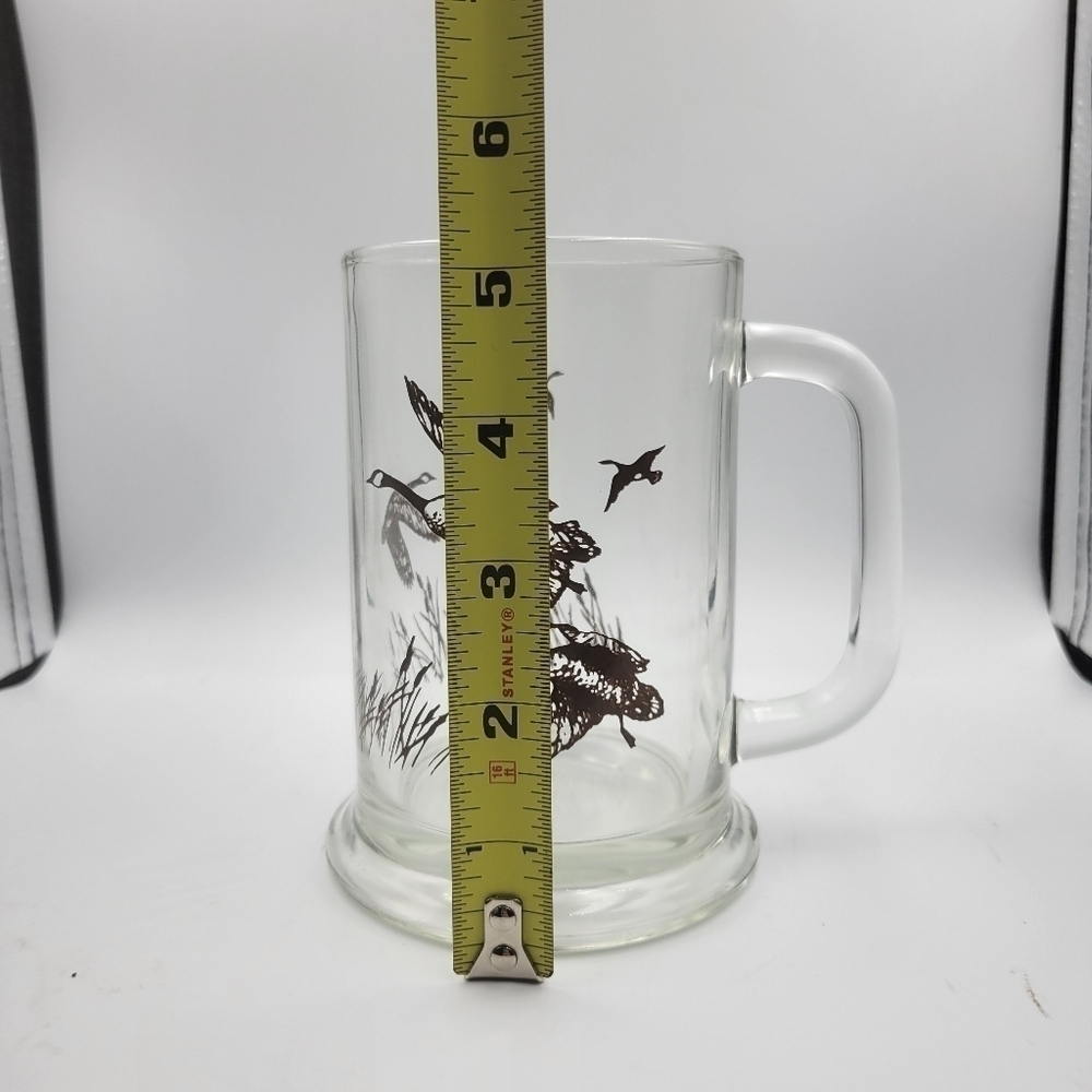 Vintage 1982 Avon Geese Clear Glass Stein/ Beer Mug - Picture 4 of 5